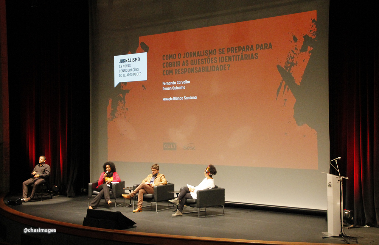 Seminário “Jornalismo: as novas configurações do Quarto Poder”, realizado no Sesc Vila Mariana.